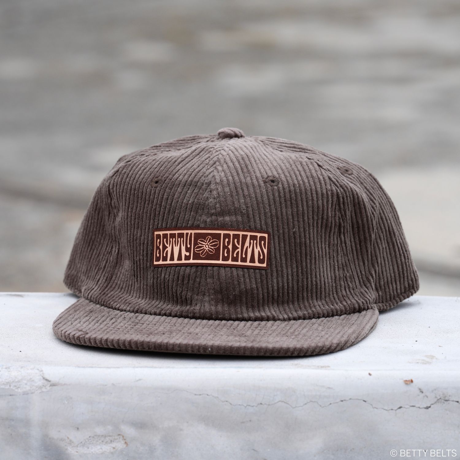 Betty OG Logo Corduroy Camp Hat, Color:: Walnut