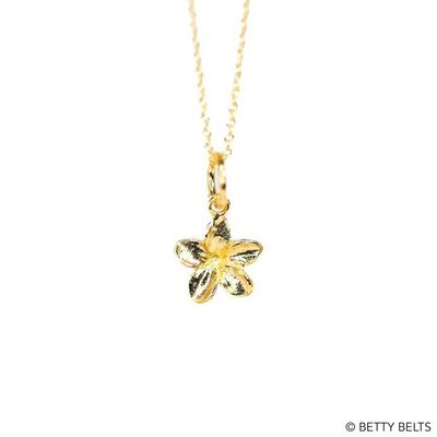 Plumeria Charm Necklace (24K Gold Vermeil)