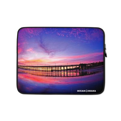 Ocean Ohana Ventura Pier Sunset Travel Laptop Case (made-to-order)