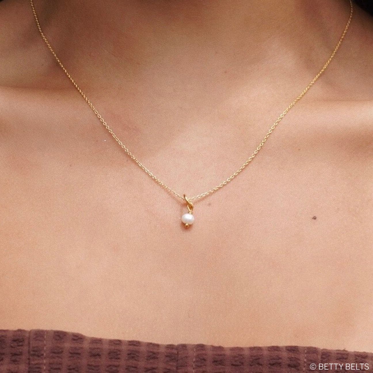 Classic Pearl Charm Necklace (24K Gold Vermeil), CHARM SIZE:: Petit Round (3mm)