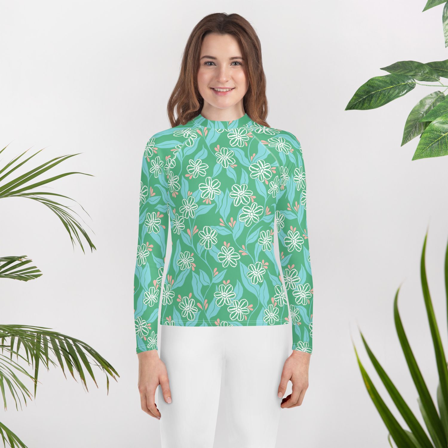Betty Kelpy Youth Rash Guard in FOREST (made-to-order)