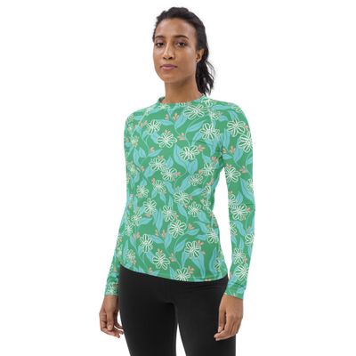 Betty Kelpy Women&#39;s Rash Guard in FOREST (made-to-order)