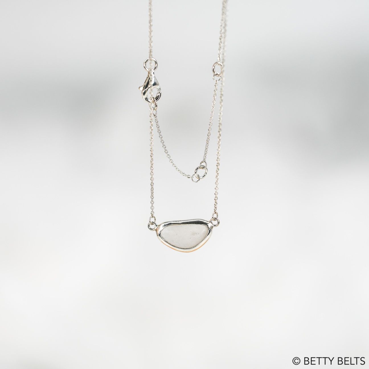 HOPE Sea Glass Necklace (Silver Verison)