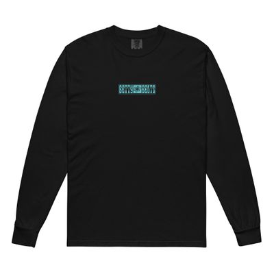 Groovy Garment-dyed heavyweight long-sleeve shirt in AQUA (made-to-order)
