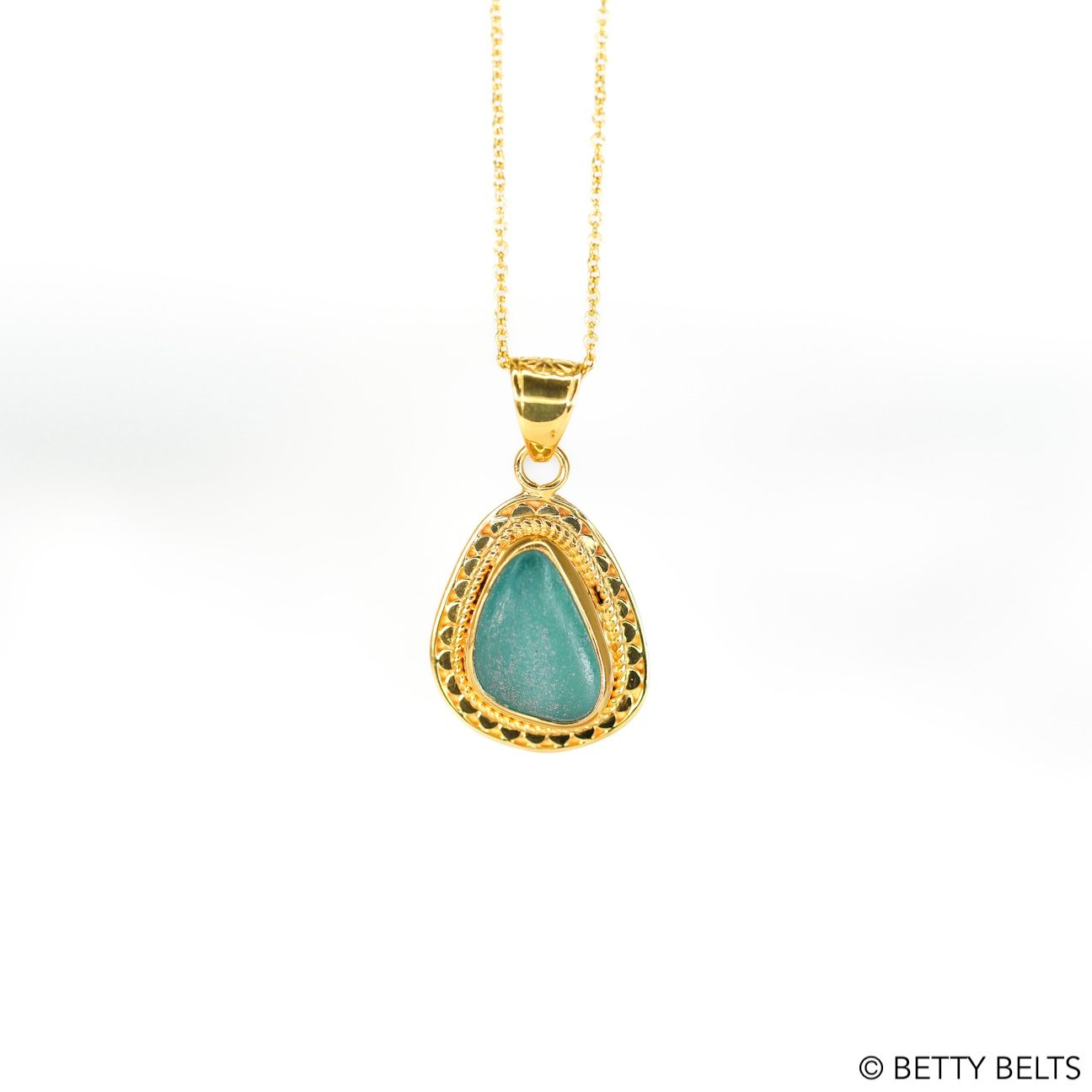 Limited Edition CAYDEN MINI Sea Glass Necklace (24K Gold Vermeil)