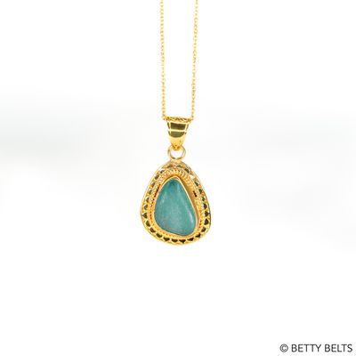 Limited Edition CAYDEN MINI Sea Glass Necklace (24K Gold Vermeil)