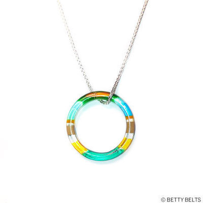 Upcycled Surfite + Sterling Necklace (RING)