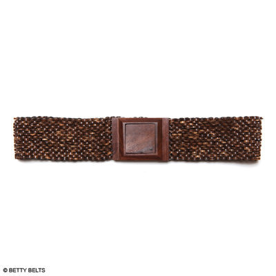 ASHLEY Wood Stretch Belt, Available Colors: Brown