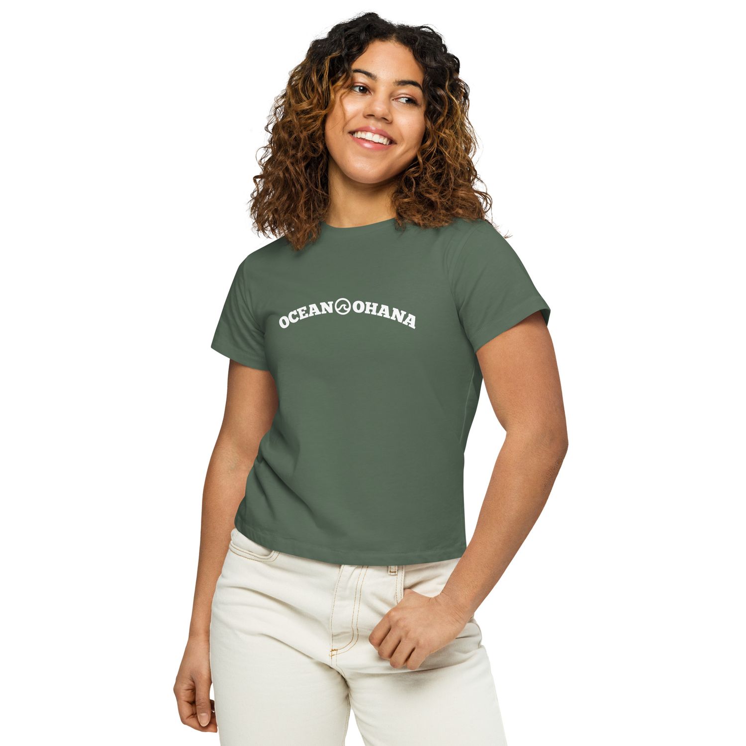 Ocean Ohana Women’s High Waisted T-Shirt (made-to-order)