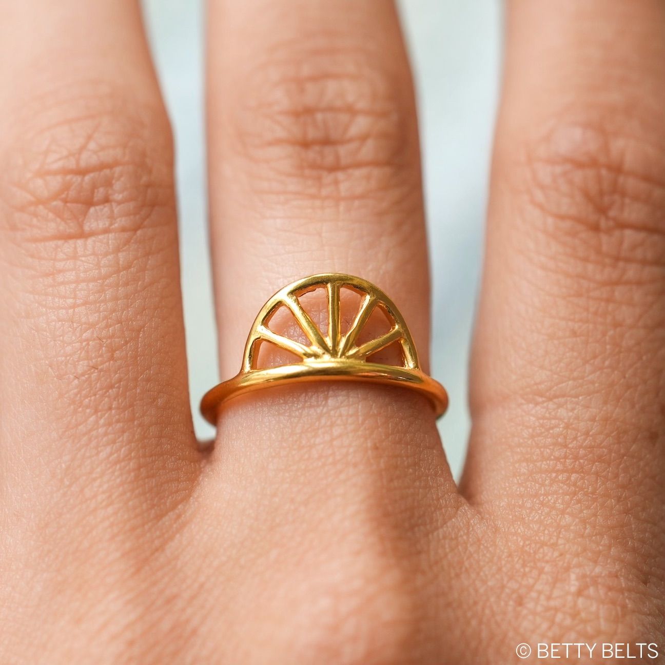 Bee&#39;s Sunrise Ring (Silver &amp; 24K Gold Vermeil)