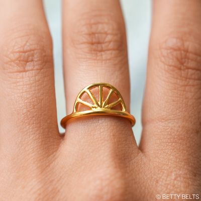 Bee&#39;s Sunrise Ring (Silver &amp; 24K Gold Vermeil)