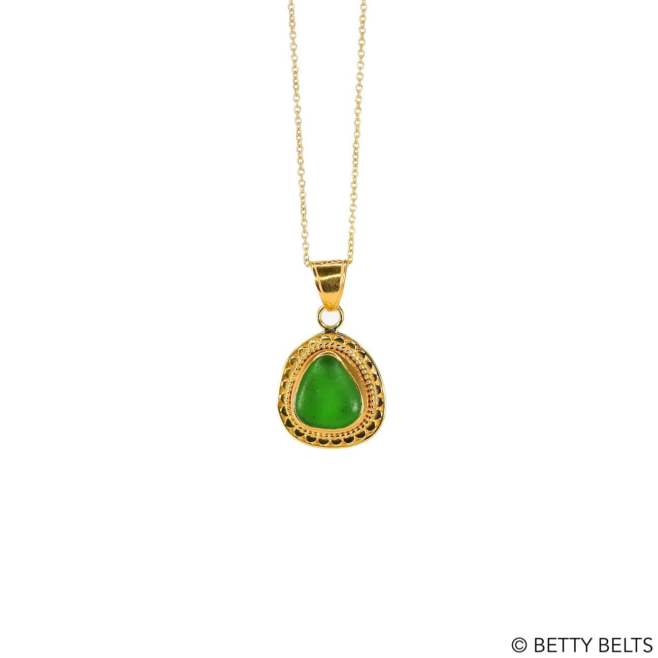 Limited Edition CAYDEN MINI Sea Glass Necklace (24K Gold Vermeil)
