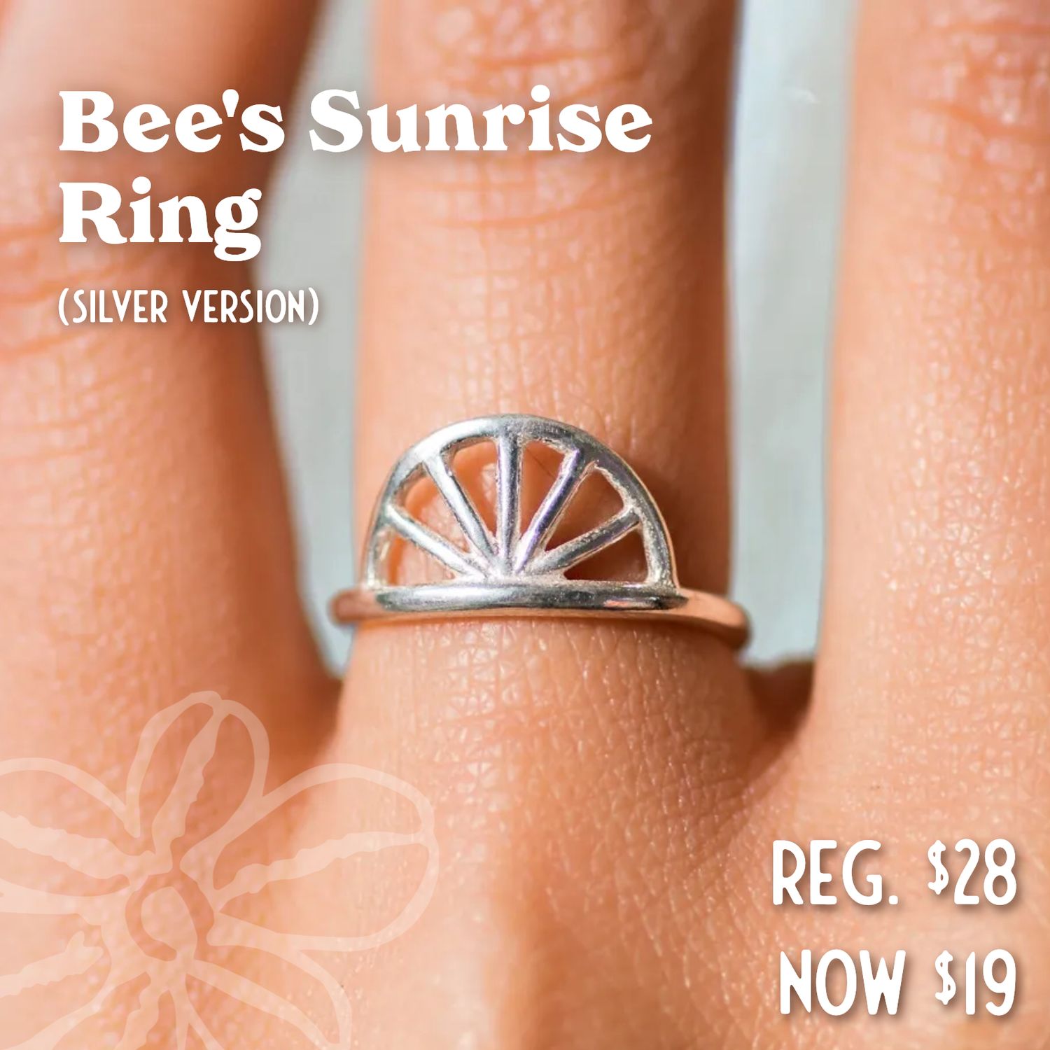 Bee&#39;s Sunrise Ring (Silver &amp; 24K Gold Vermeil)