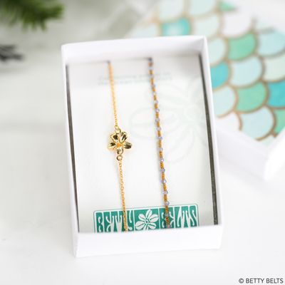 Plumeria Bracelet (24K Gold Vermeil) &amp; Mals Genuine Tanzanite Bracelet Holiday Gift Set 2025