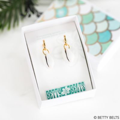 Simple Cowrie Charm on Mini Shayla Hoops (24K Gold Vermeil) Holiday Gift Set 2025
