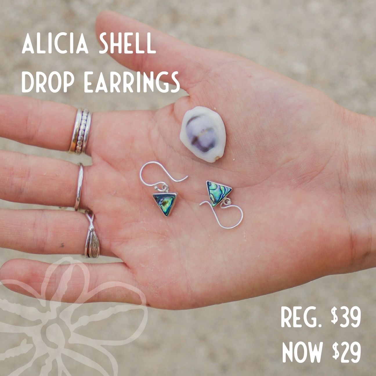 ALICIA Drop Shell Earrings
