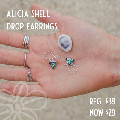 ALICIA Drop Shell Earrings