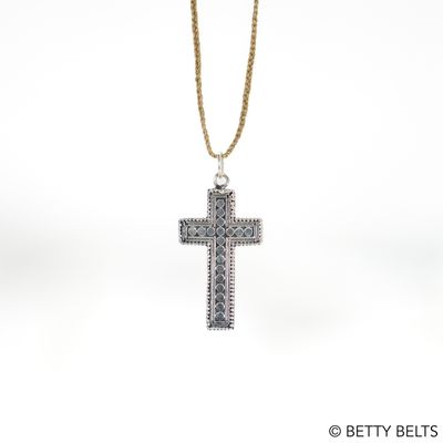 ISIAH 53:5 Bali Dots Cross Pendant / Cord Necklace