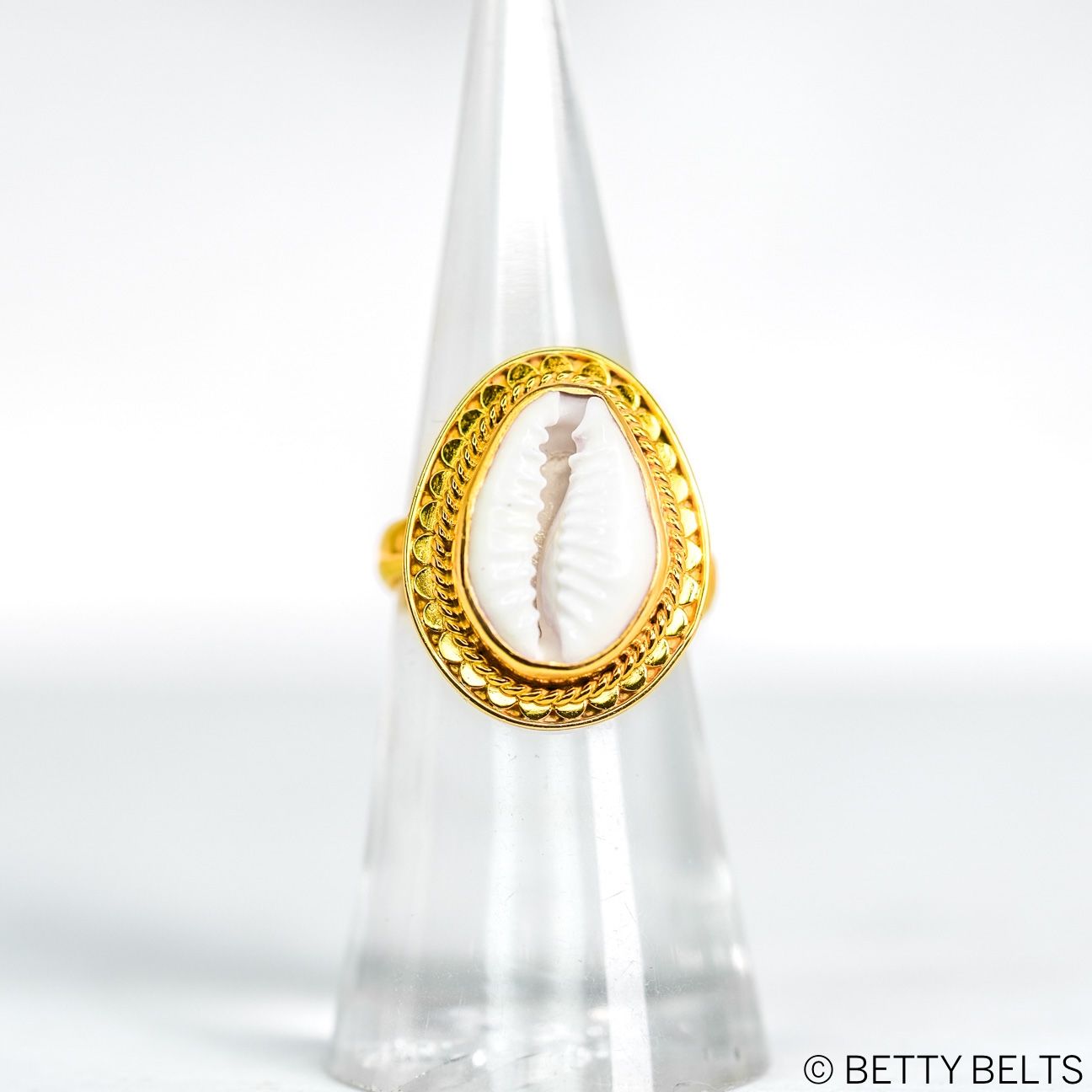 CAYDEN Cowrie Ring (Silver &amp; 24K Gold Vermeil)