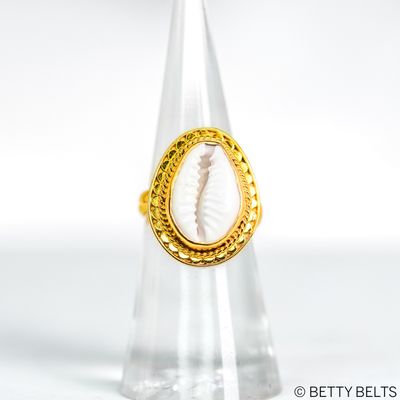 CAYDEN Cowrie Ring (Silver &amp; 24K Gold Vermeil)