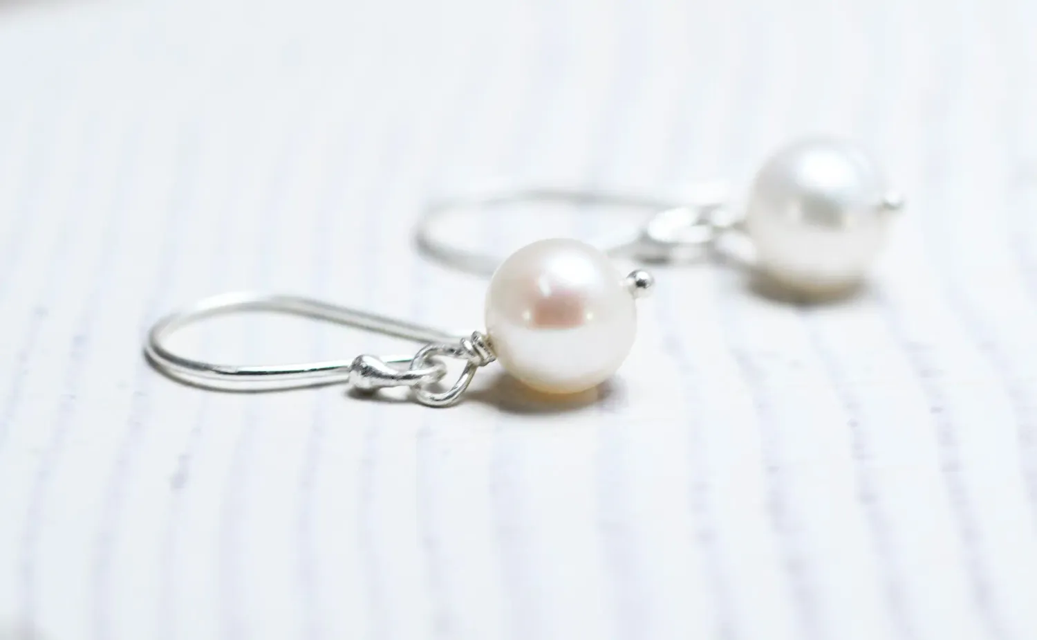 Classic Pearl Drop Earrings (Silver &amp; 24K Gold Vermeil)