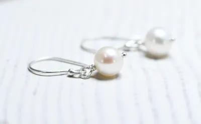 Classic Pearl Drop Earrings (Silver &amp; 24K Gold Vermeil)