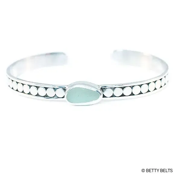 BROOKE Sea Glass Cuff Bracelet