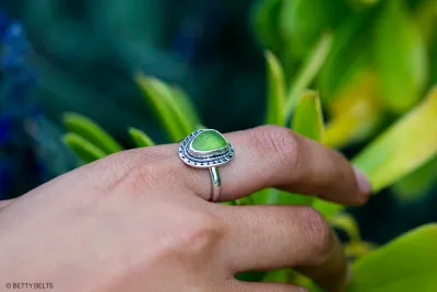 CAYDEN MINI Sea Glass Ring