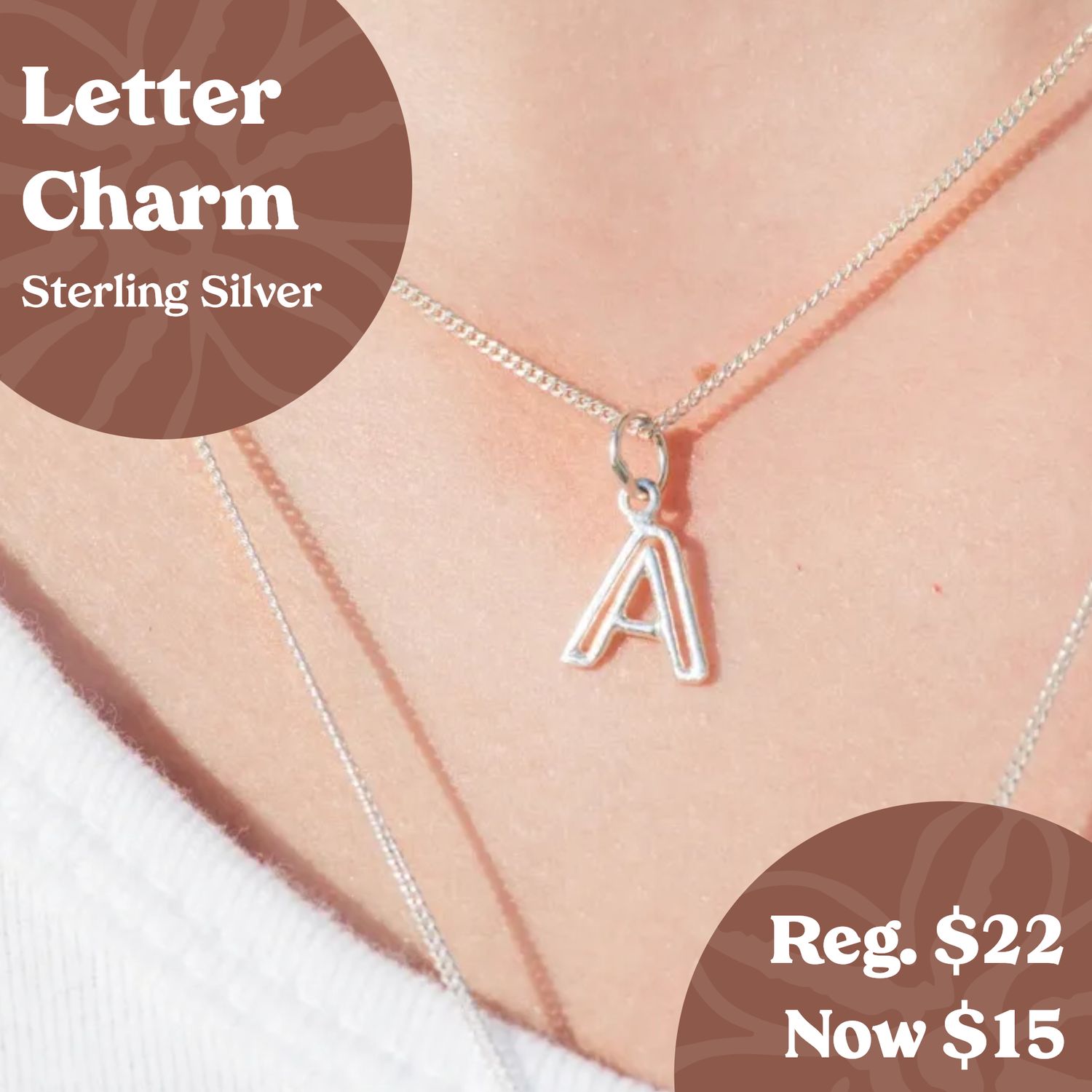 Letter Charm (Silver Version)