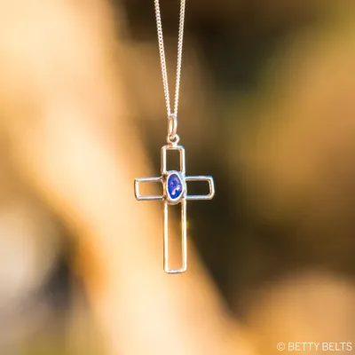 Sea Glass CROSS Pendant / Necklace