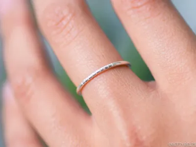Lines Stacking Ring (Silver &amp; 24K Gold Vermeil) (Final Sale!)