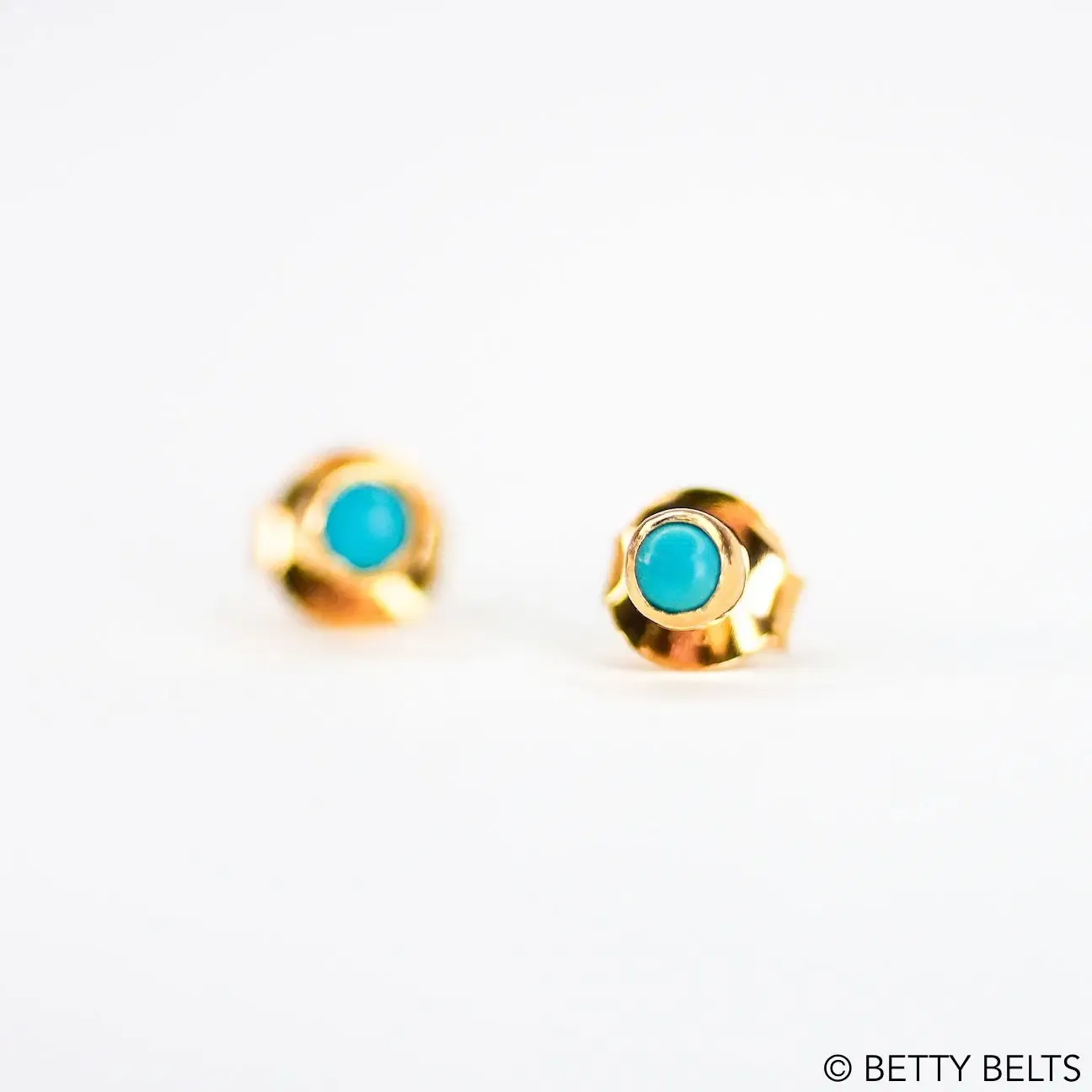 TURQUOISE Studs (Silver &amp; 24K Gold Vermeil)
