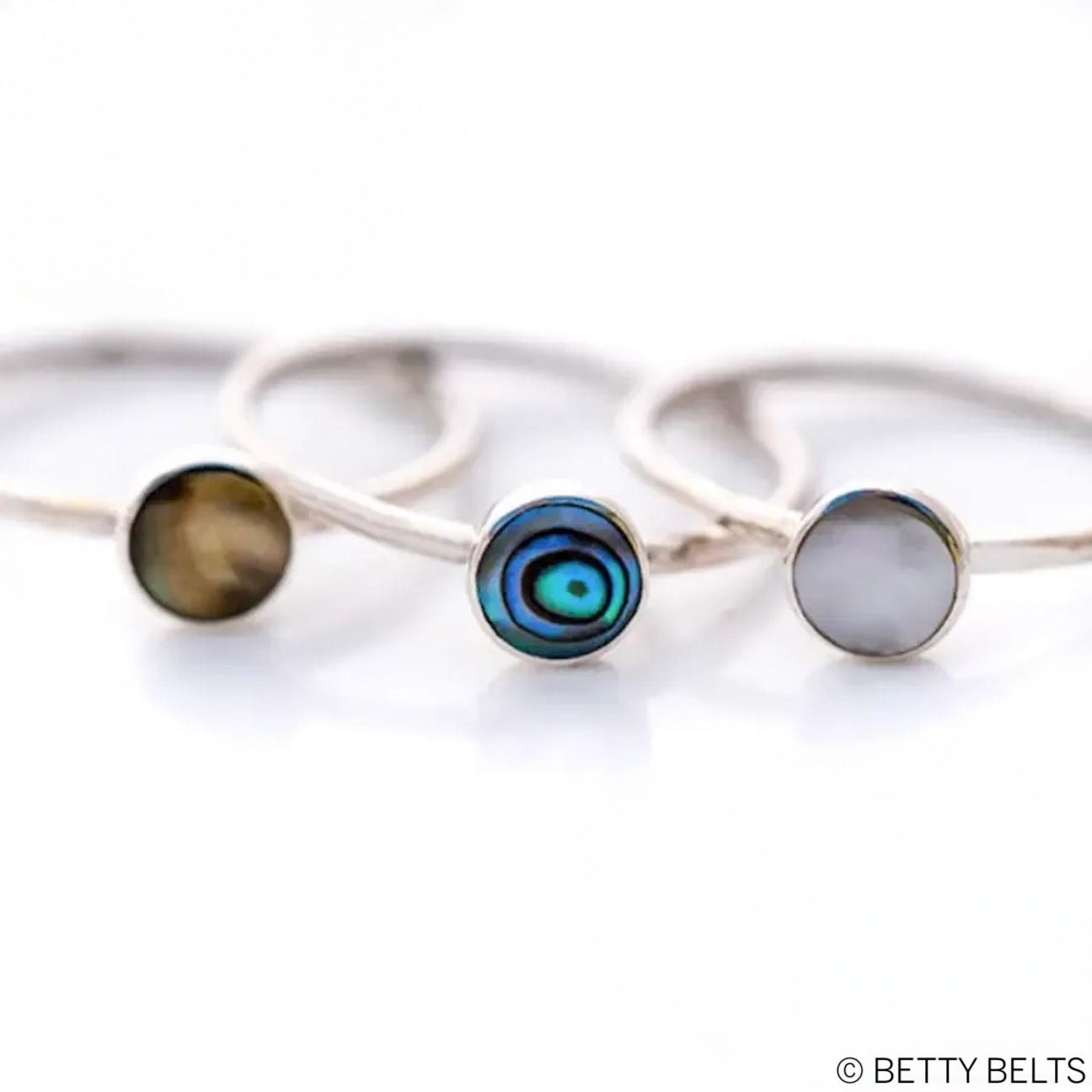 LEYLA Shell Ring (Silver &amp; 24K Gold Vermeil), METAL:: 925 Sterling Silver