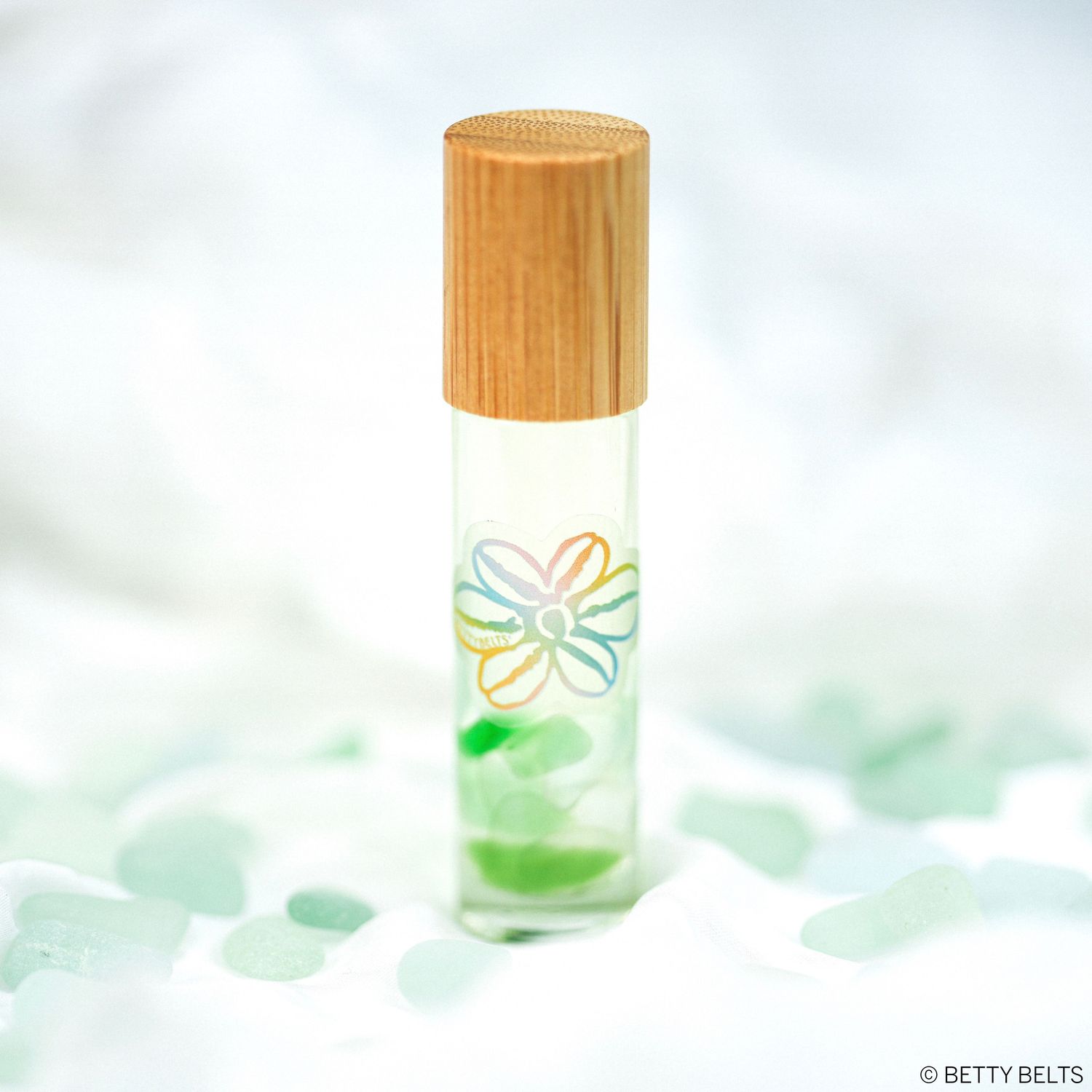 Betty Blend Essential Oil Roll-On Perfume with Sea Glass