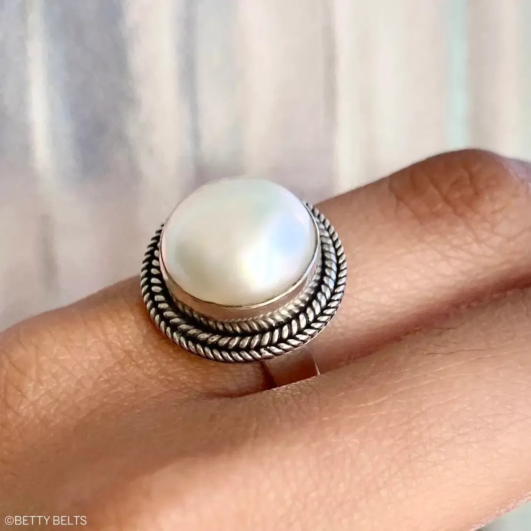MARGUERITE Pearl Ring (Final Sale!)