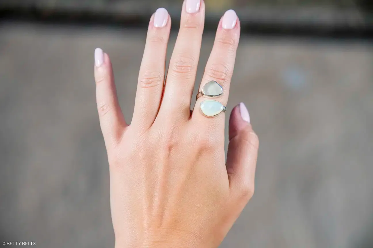 Better Together Ring (Sea Glass + Shell Version)
