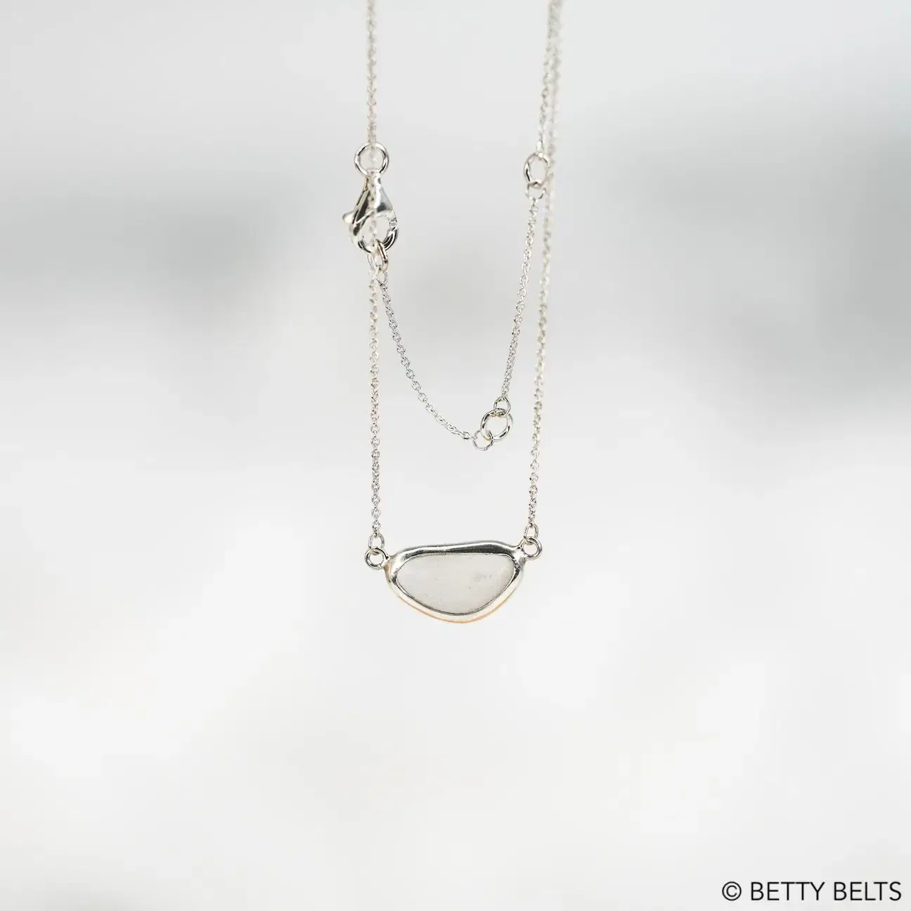 HOPE Sea Glass Necklace (Silver Version)