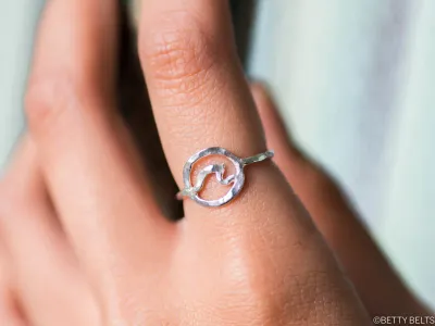 Circle Wave Ring (Silver &amp; 24K Gold Vermeil)