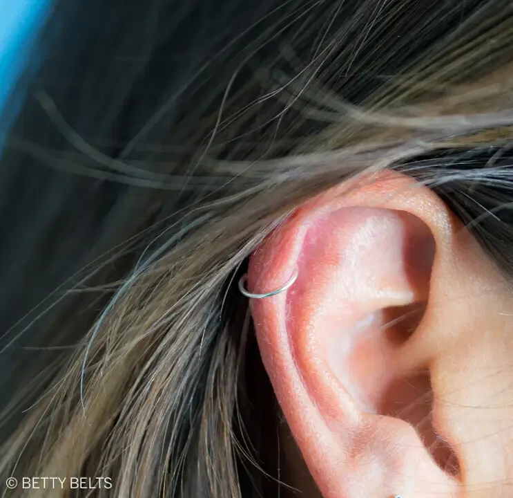 Tiny Piercing Hoop (Silver &amp; 24K Gold Vermeil), METAL:: 925 Sterling Silver (XS out of stock)