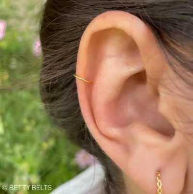 Tiny Piercing Hoop (Silver &amp; 24K Gold Vermeil)