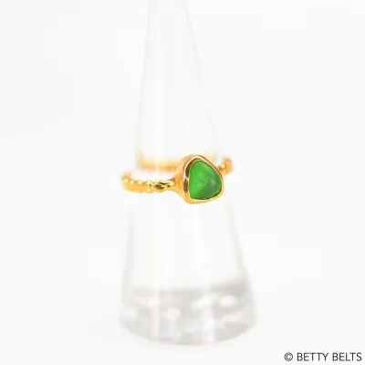 SIERRA Sea Glass Ring (24K Gold Vermeil)