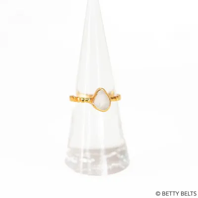 SIERRA Sea Glass Ring (24K Gold Vermeil)