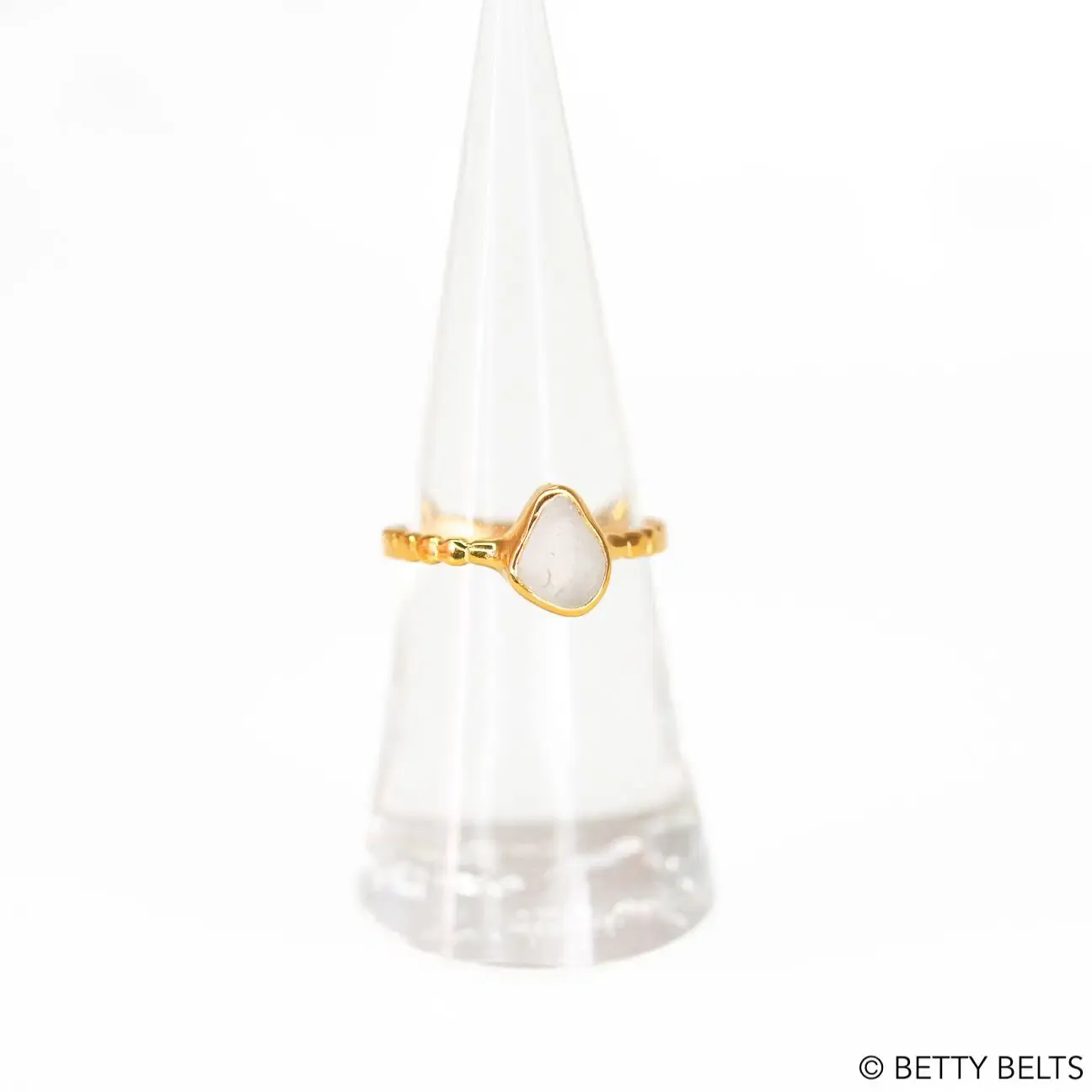 SIERRA Sea Glass Ring (24K Gold Vermeil)