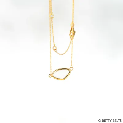 HOPE Sea Glass Necklace (24K Gold Vermeil)