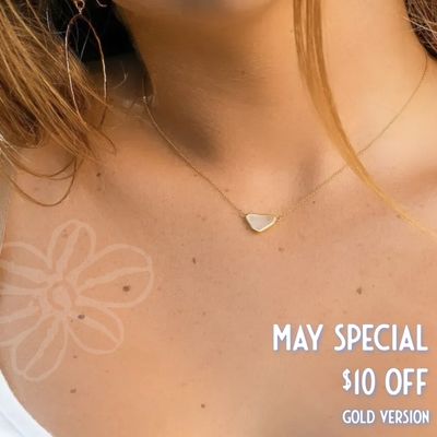 HOPE Sea Glass Necklace (24K Gold Vermeil)