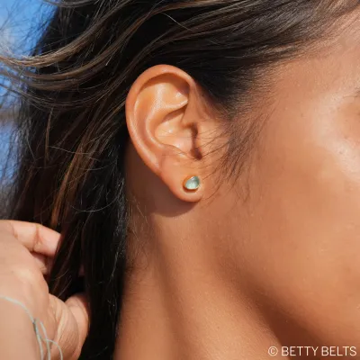 Sea Glass Studs (24K Gold Vermeil)