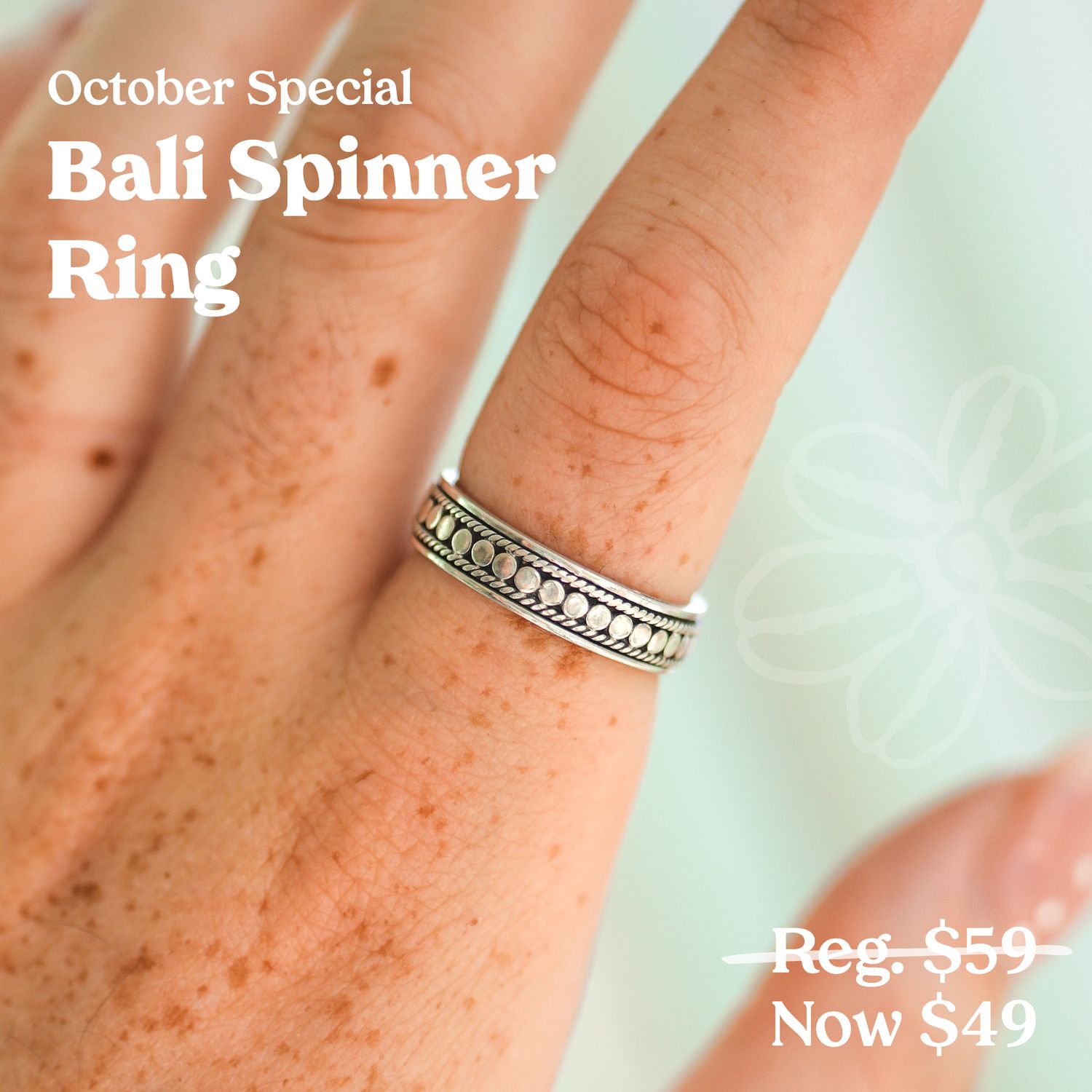 Bali Dots Spinner Ring