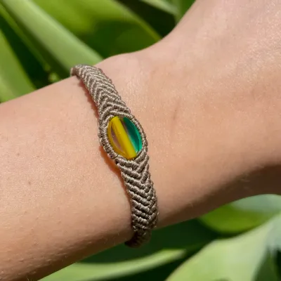 MONDOS Resin Friendship Bracelet with sterling silver clasp  (Final Sale!)