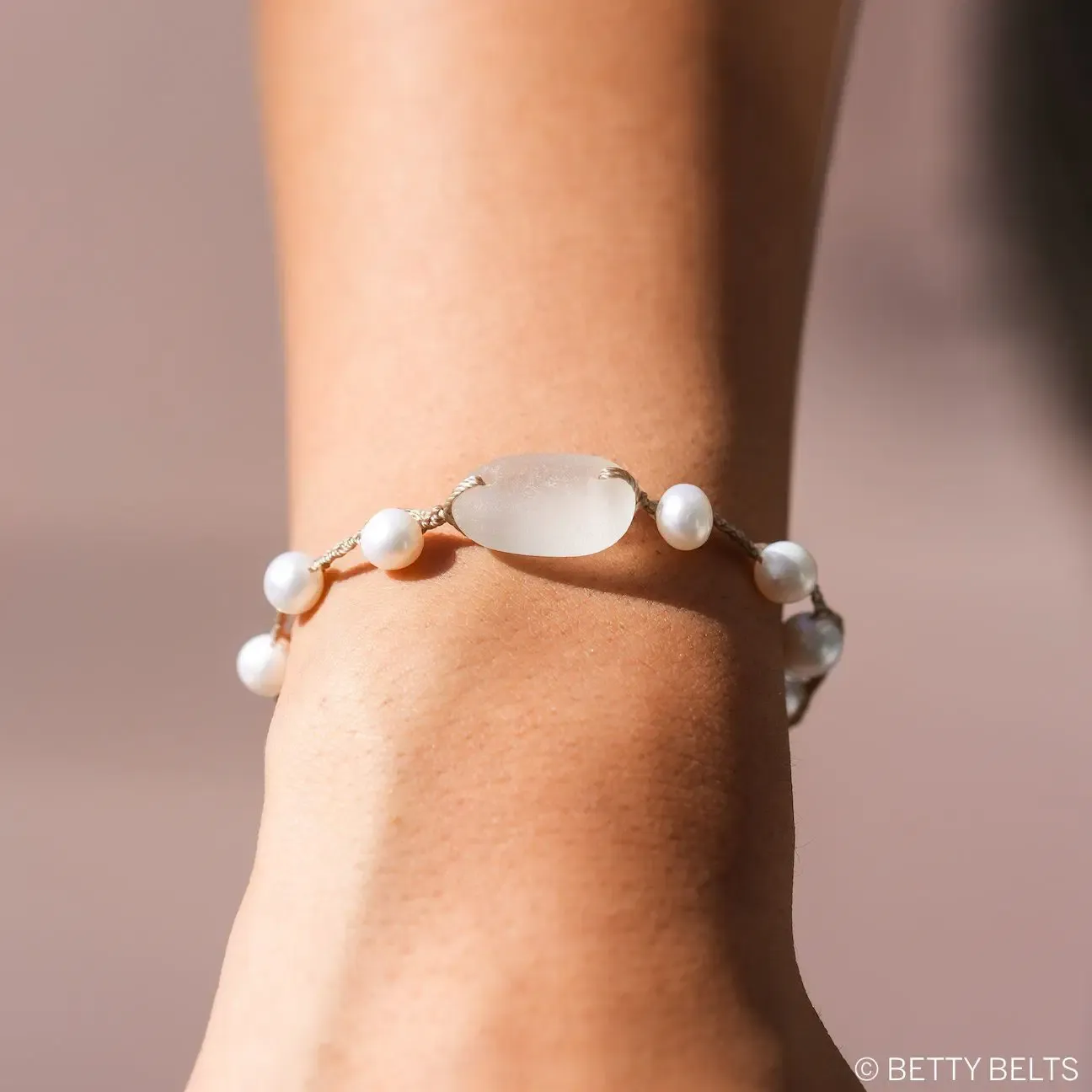 Malia Pearls &amp; Sea Glass Bracelet
