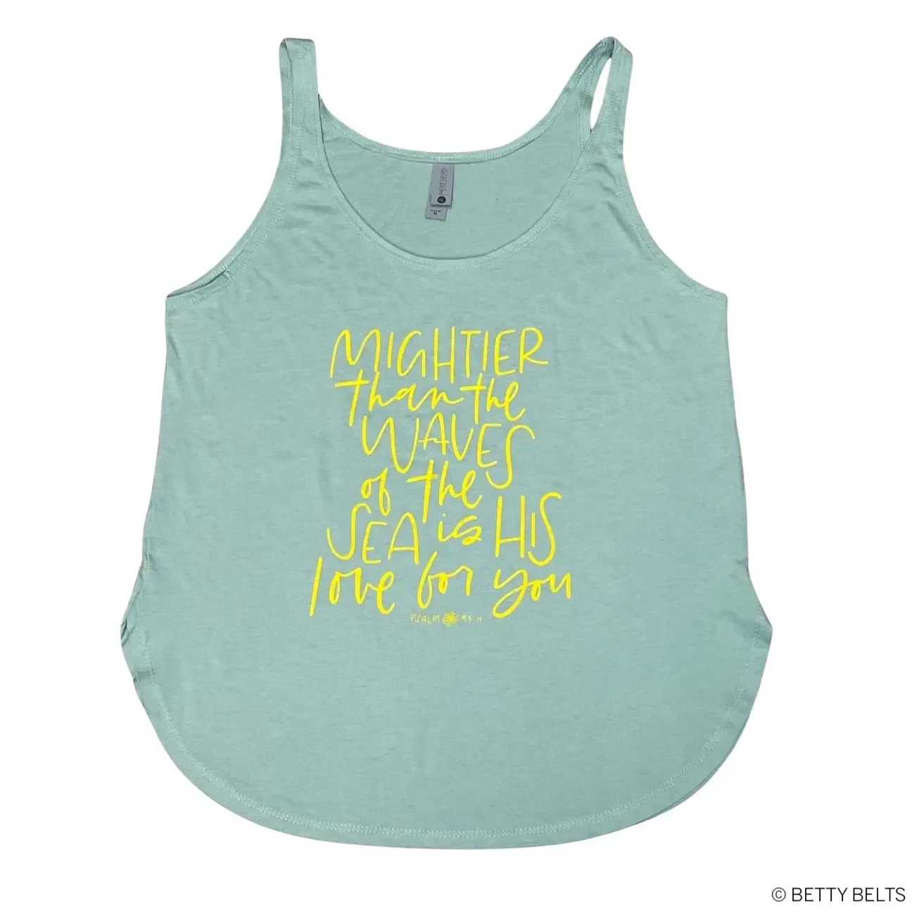 Mightier Tank, COLOR:: Sea Foam w/ Sunny Yellow Print (XL OUT OF STOCK)